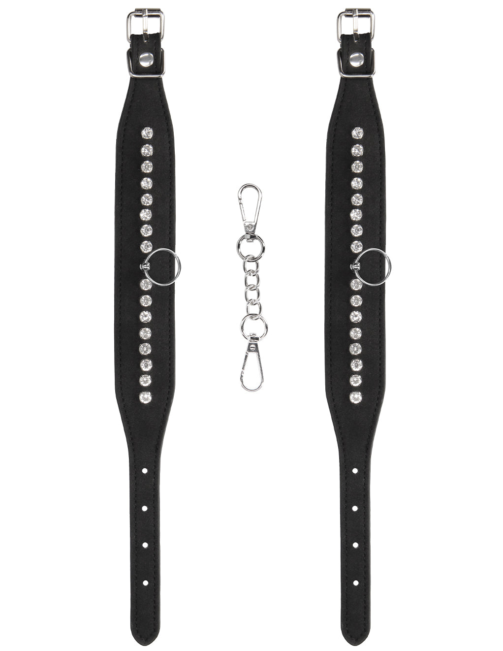 Ouch! Diamond Studded Ankle Cuffs- Full length