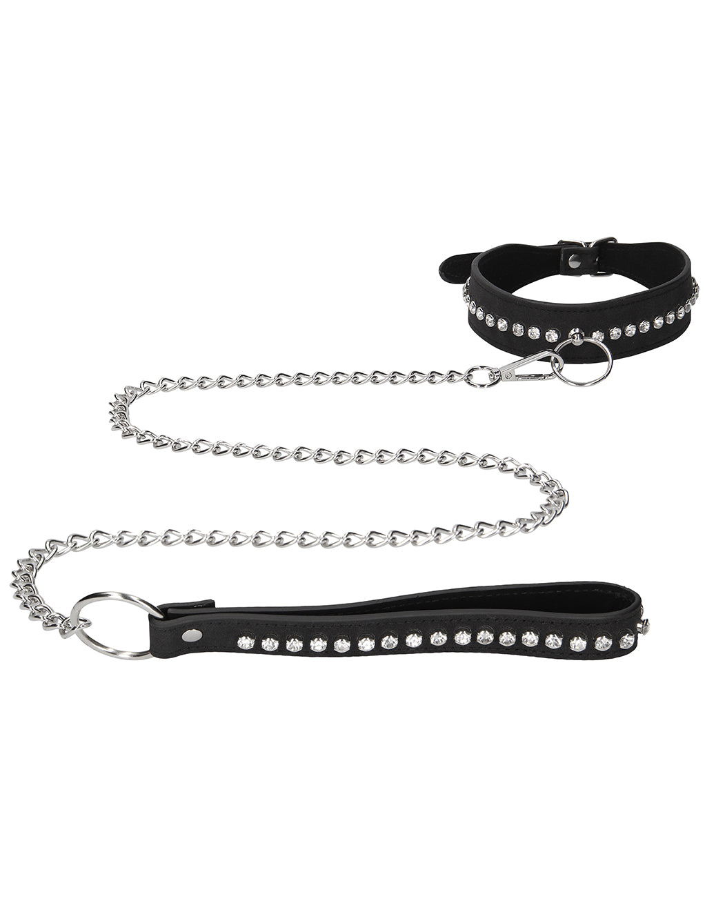 Ouch! Diamond Studded Collar & Leash- Front