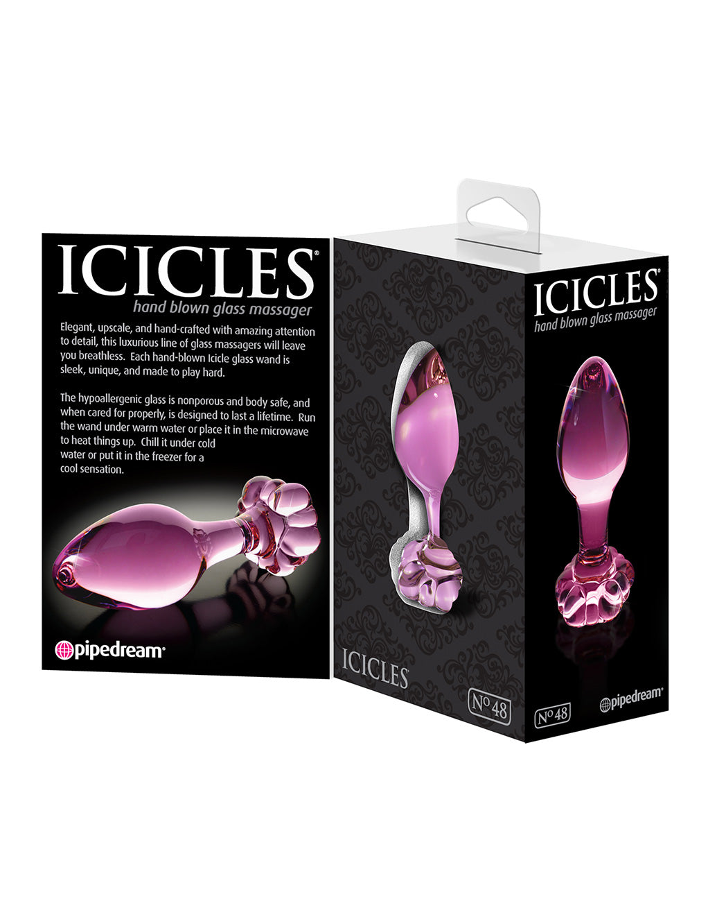 Icicles No 48 3 Inch Glass Anal Plug