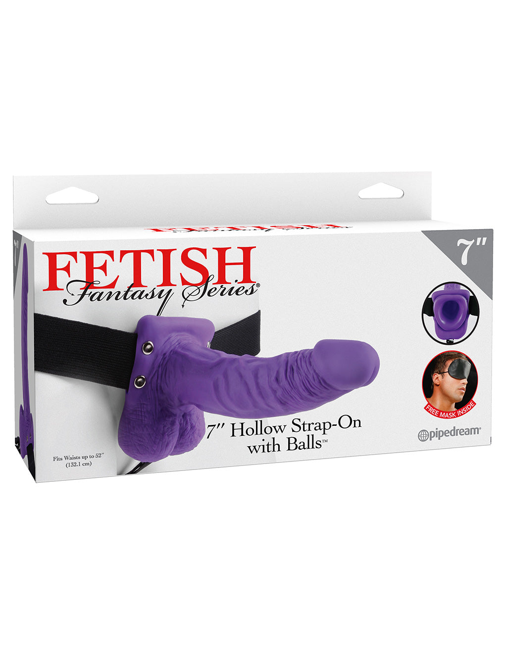 Fetish Fantasy Series 7 Inch Hollow Strap-On- Purple- Box