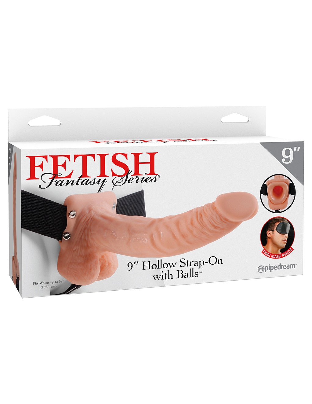 Fetish Fantasy Series 9 Inch Hollow Strap-On- Flesh- Box