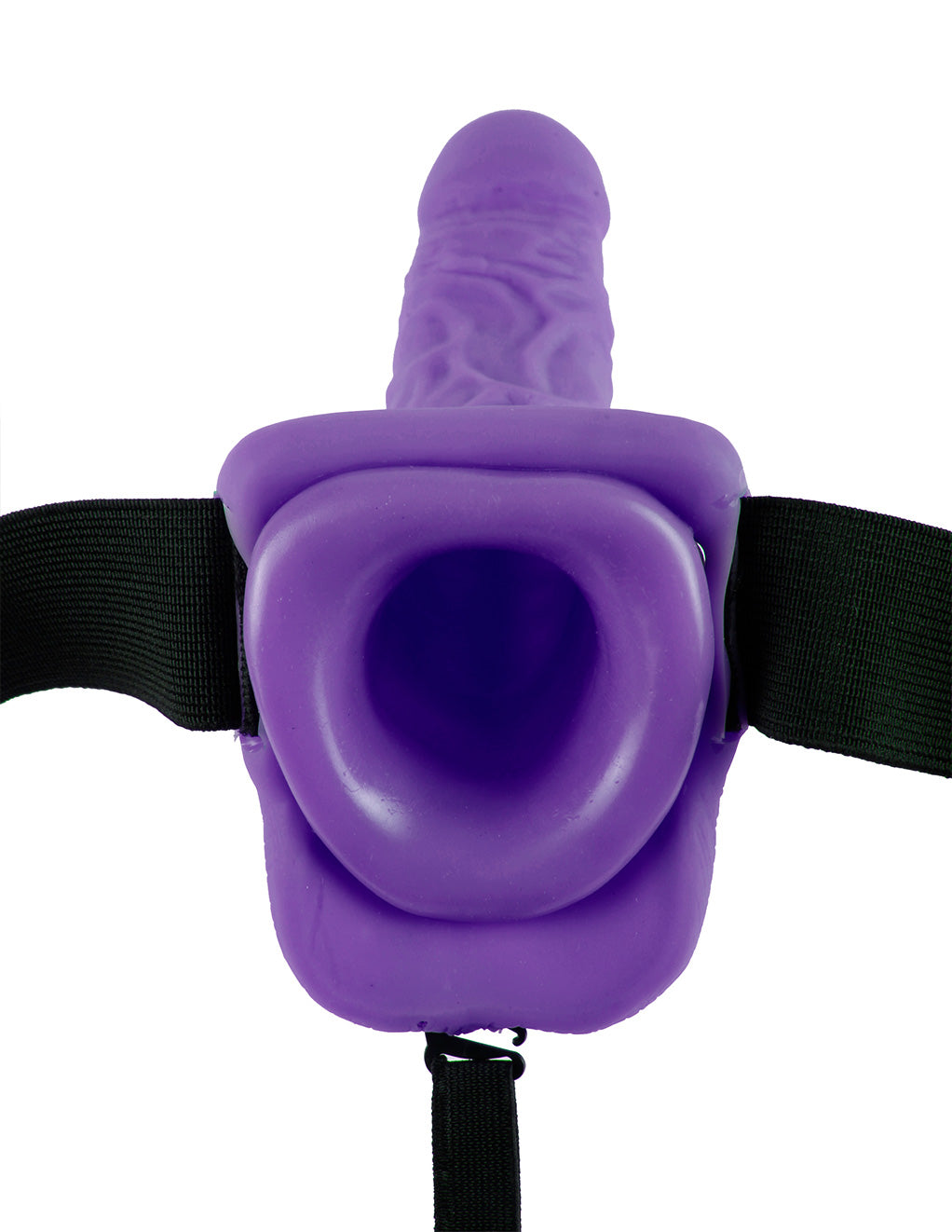 Fetish Fantasy Series 7 Inch Vibrating Hollow Strap-On- Purple- Inside