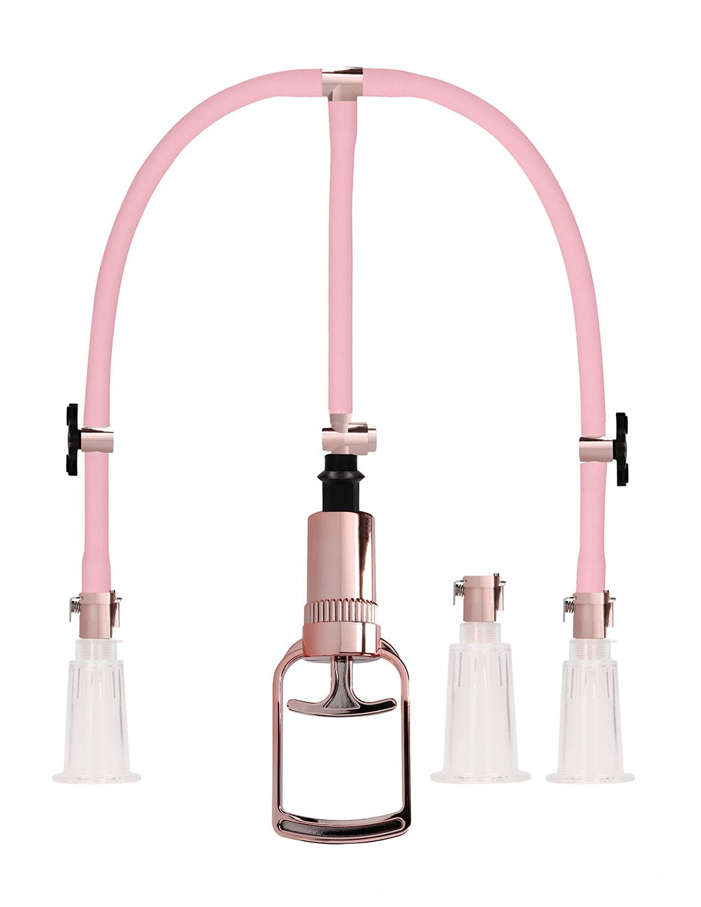 Pumped Rose Gold Clitoral and Nipple Pump Set- Medium- Front