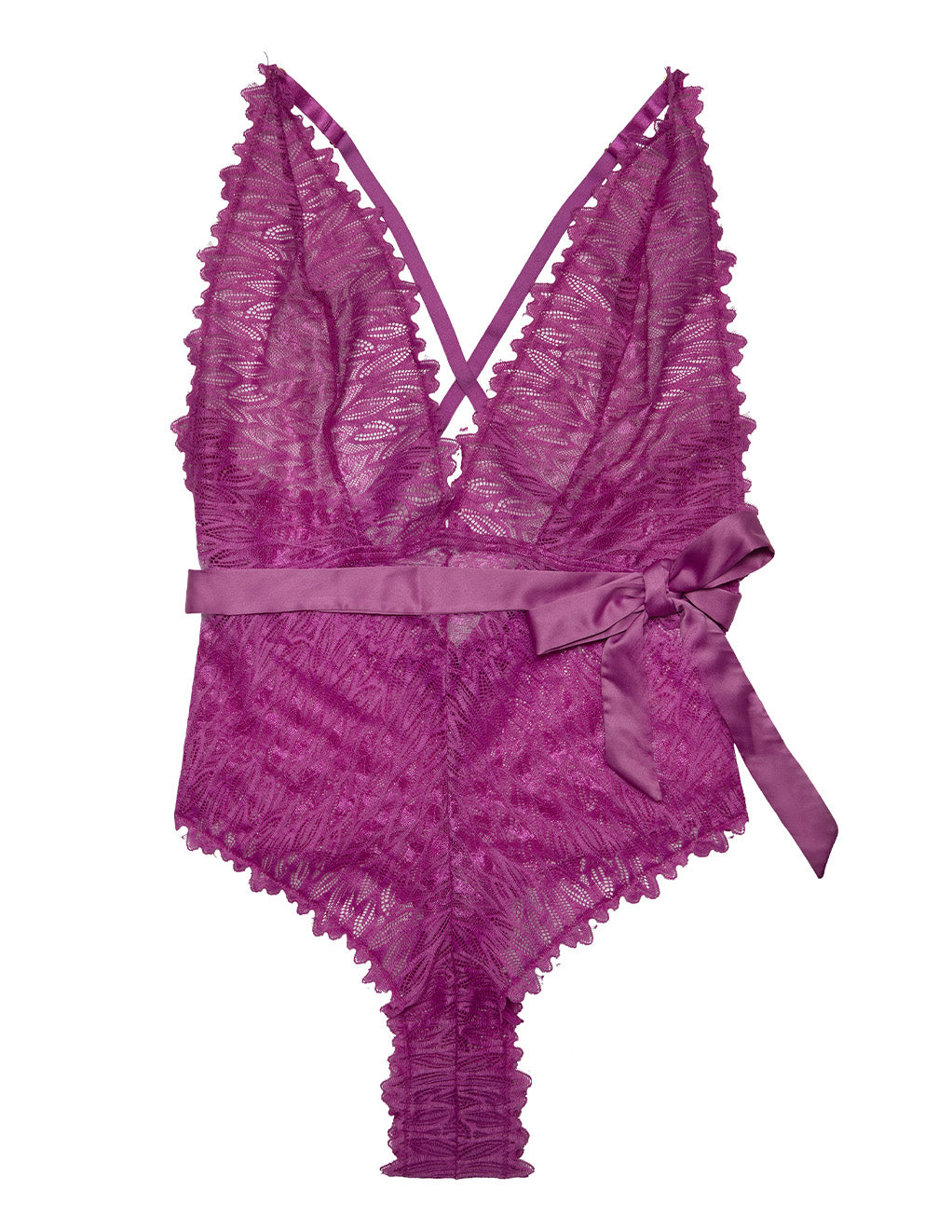 HUSTLER Apex Plunge Teddy- Violet- Front