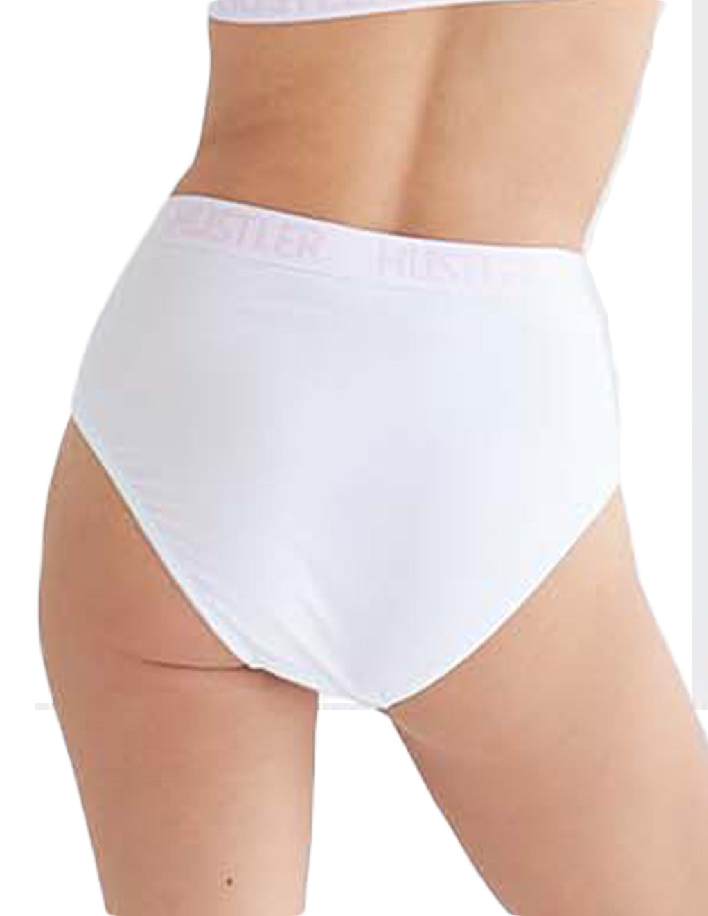 HUSTLER® Full Brief- White Pink- Back- Cropped