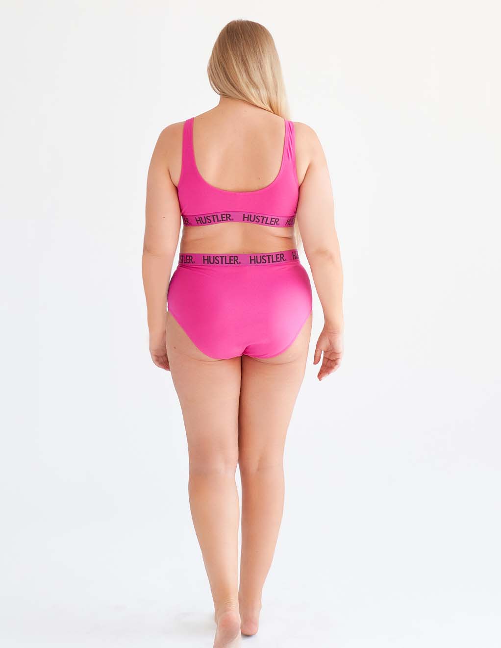 HUSTLER® Full Brief- Pink/Black- Plus- Back