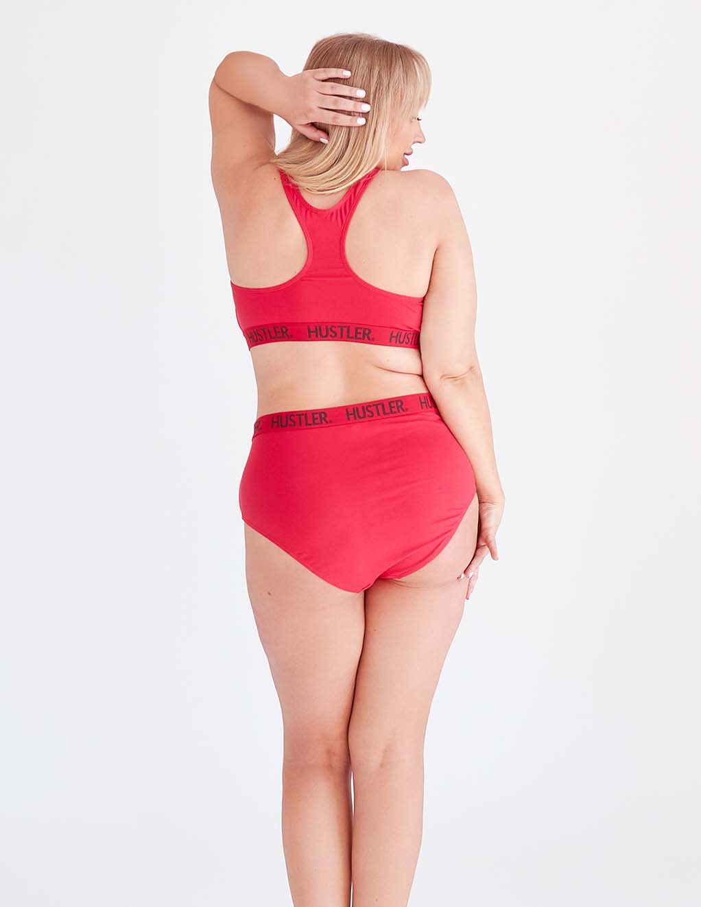 HUSTLER® Full Brief- Red/Black- Plus- Back