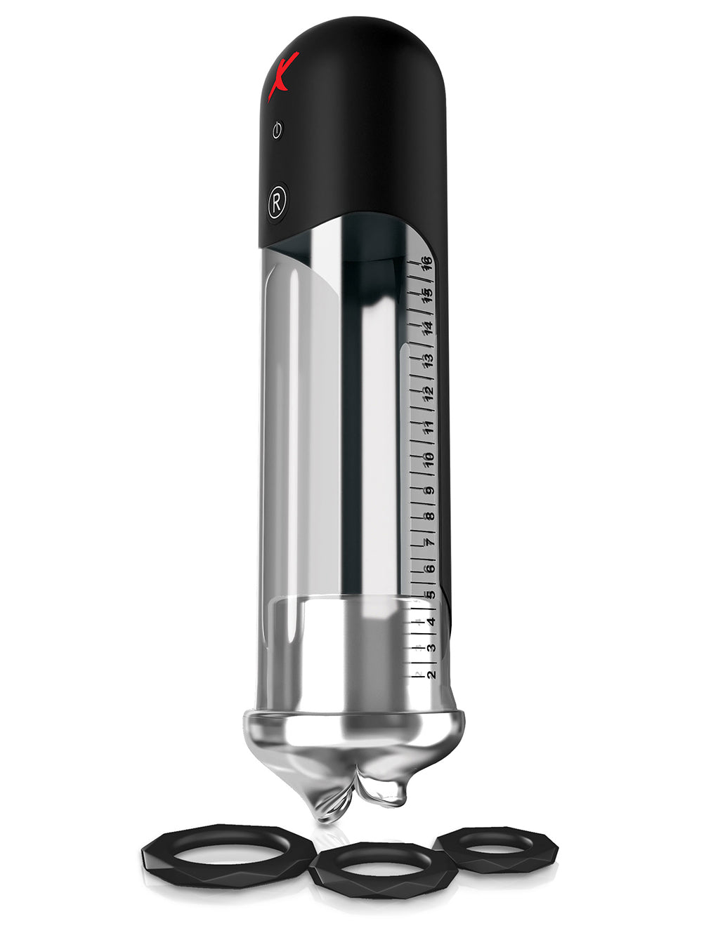 PDX ELITE Blowjob Power Pump- with cockrings