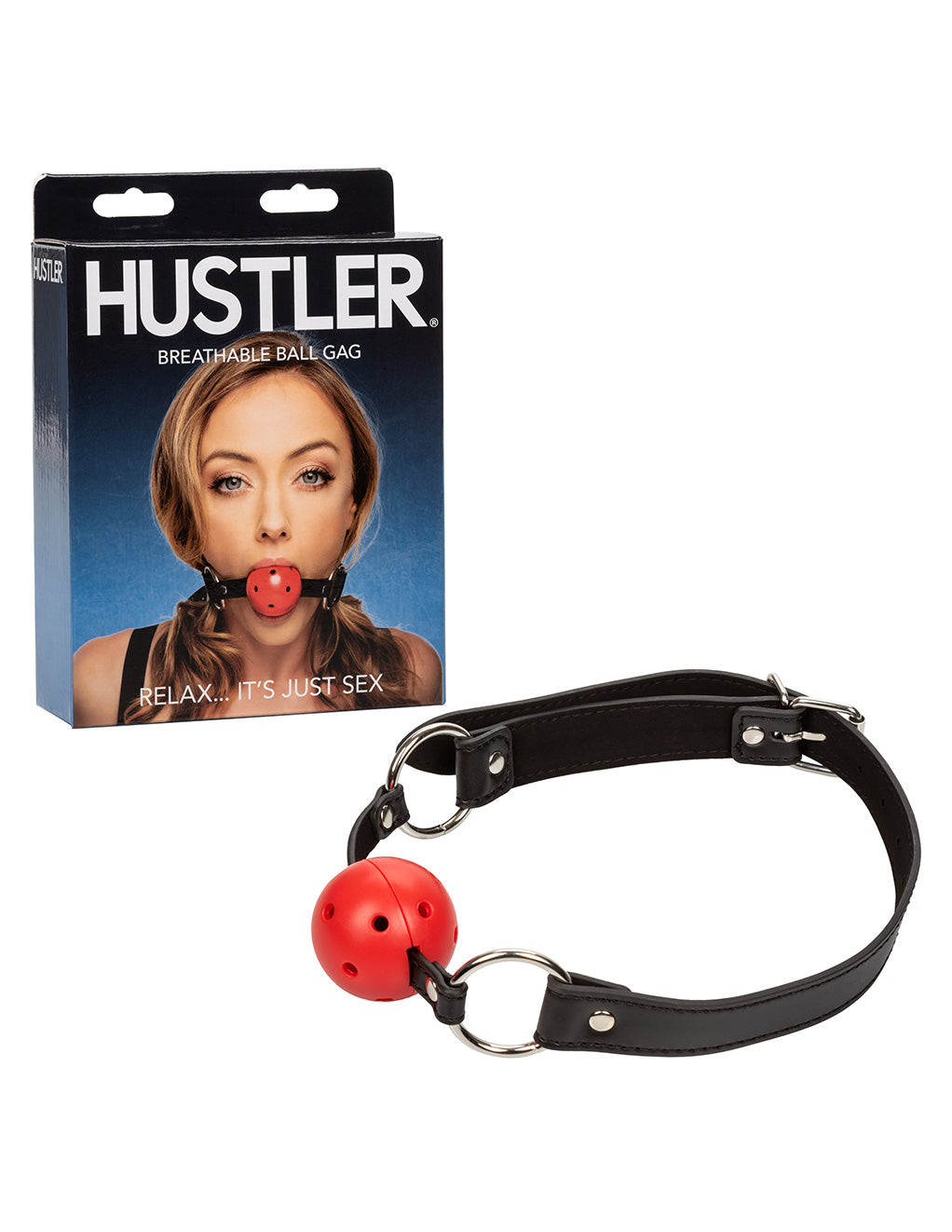 Hustler® Breathable Ball Gag- Red- With box