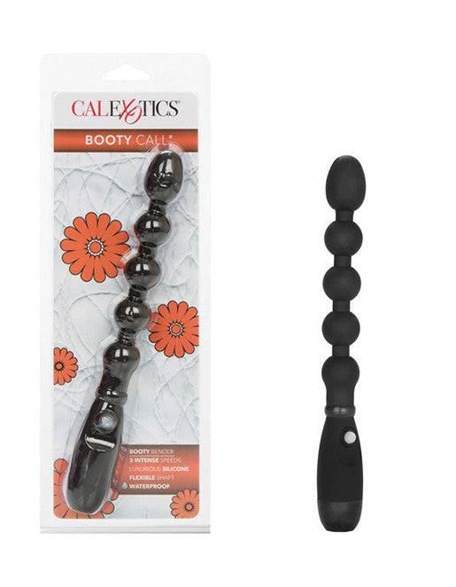 Cal Exotics Booty Call Booty Bender Silicone Vibrating Anal Beads Black - Novelties - Beads