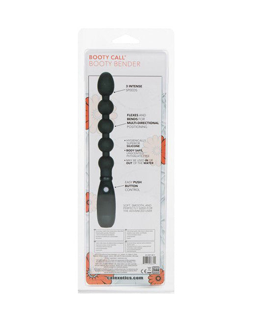 Cal Exotics Booty Call Booty Bender Silicone Vibrating Anal Beads Black - Novelties - Beads