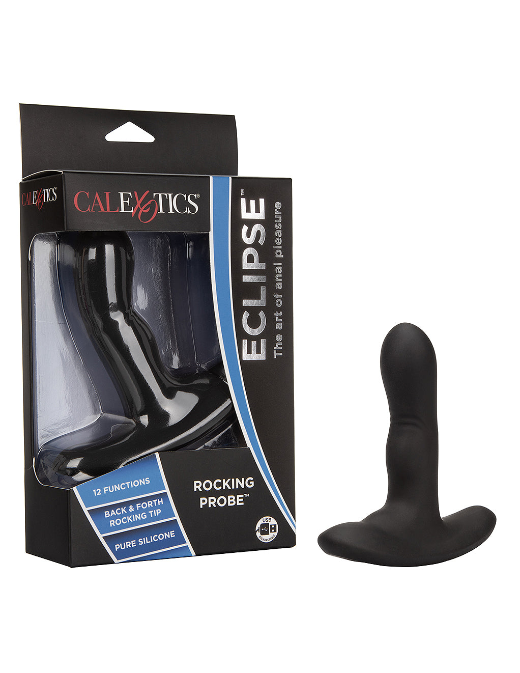 Cal Exotics Eclipse Silicone Wireless Rocking Probe- Front box