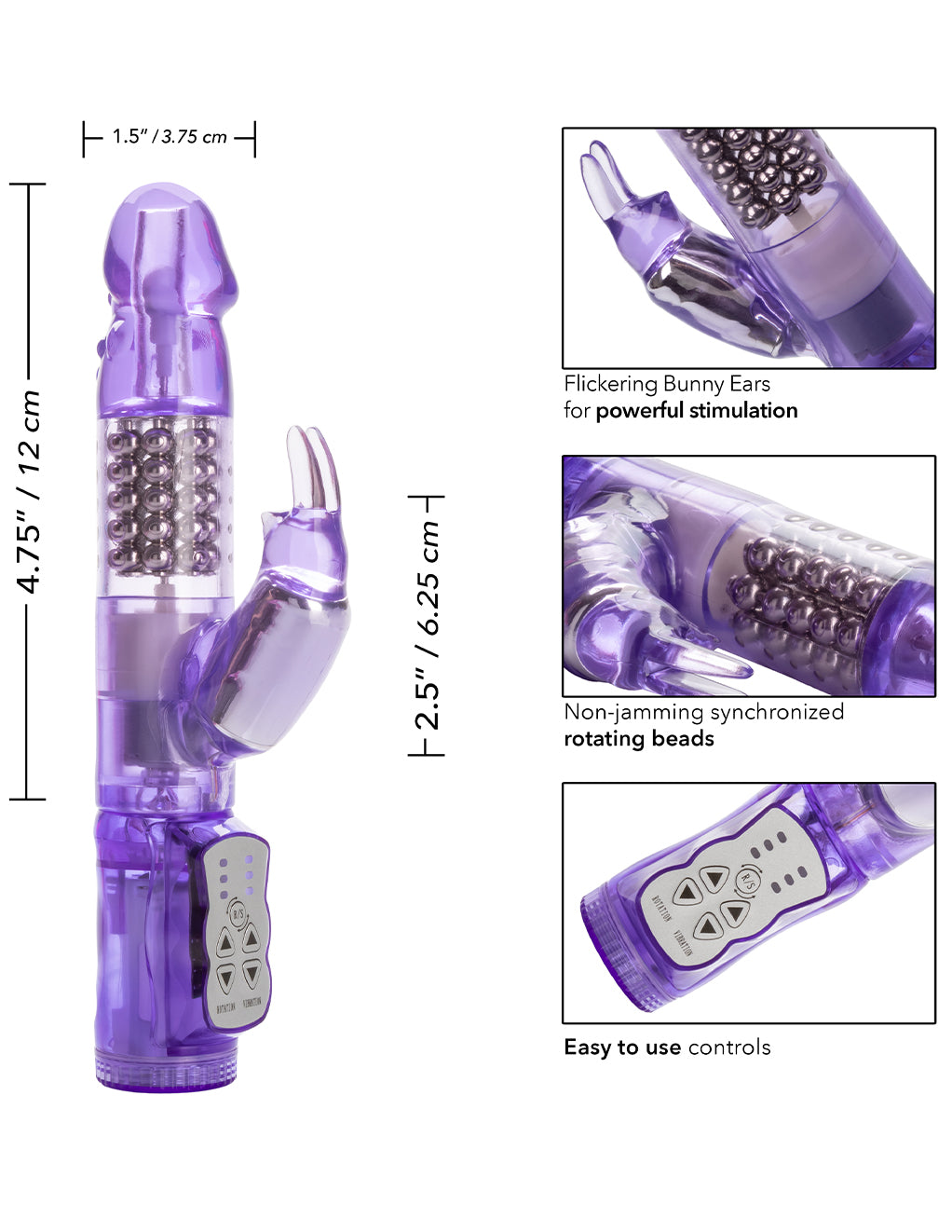 Jack Rabbit Waterproof- Purple- Size Dimensions