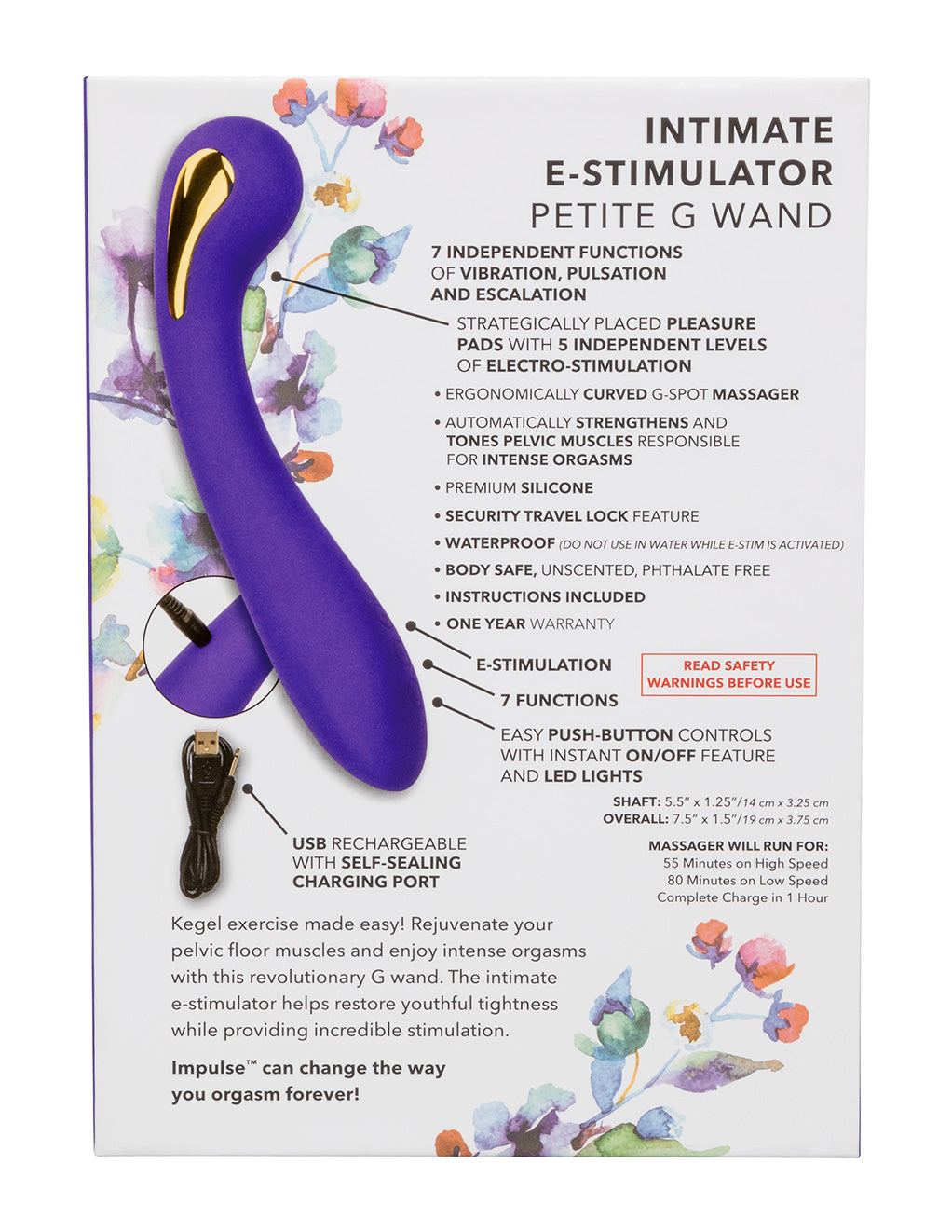 Impulse Electro-Stimulator Petite G-Spot Vibrator- Back box