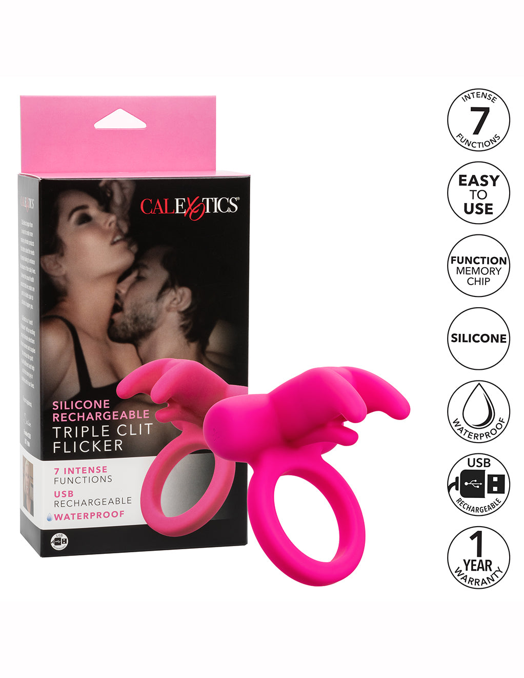 CalExotics Triple Flick Cockring- Details
