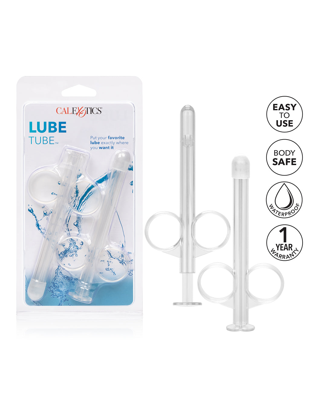 California Exotics Lube Tube Lubricant Applicator- Clear Package- Front