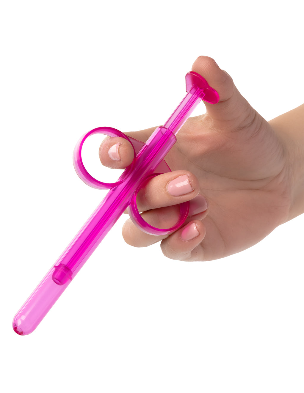 California Exotics Lube Tube Lubricant Applicator- Purple- In Hand