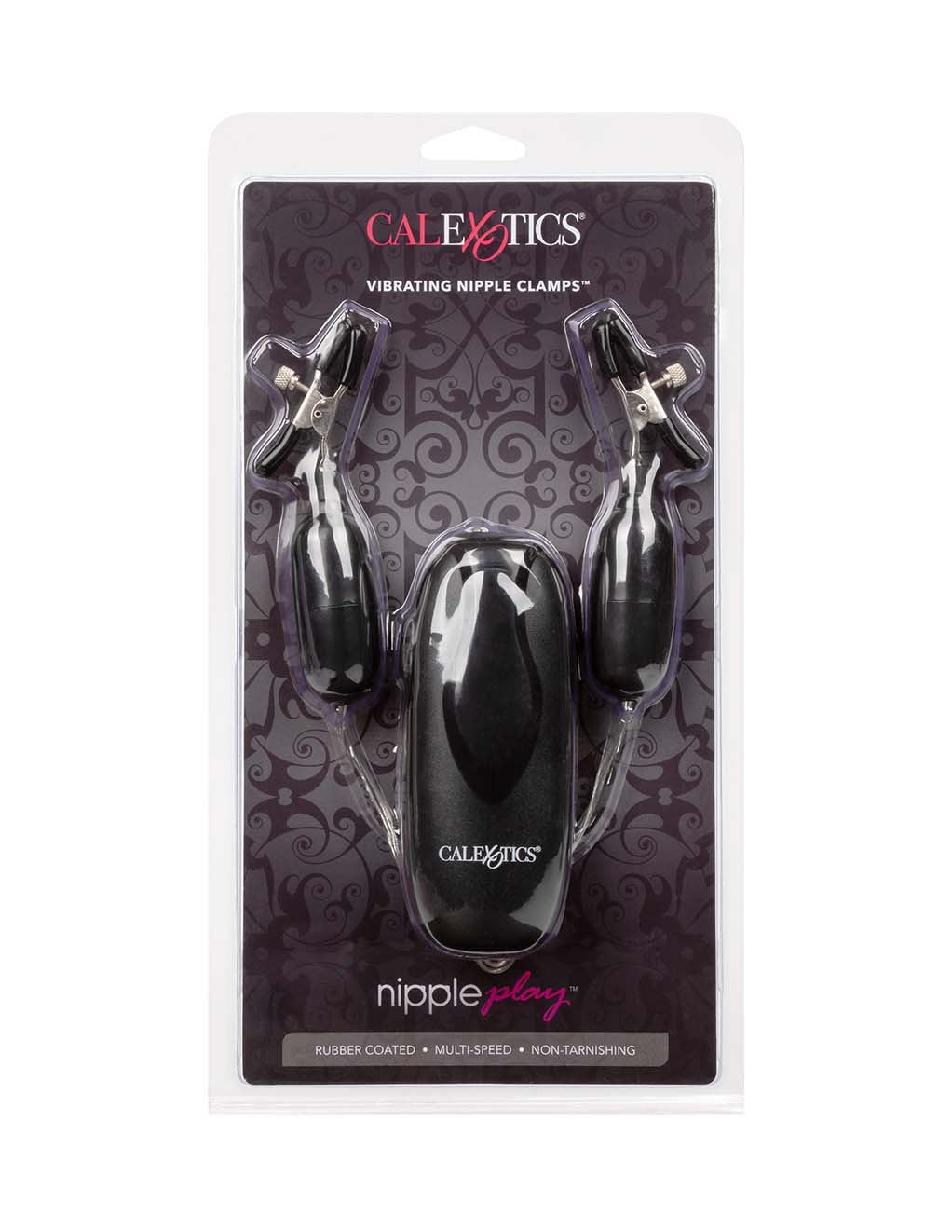 Nipple Play Vibrating Remote Control Nipple Clamps- Package