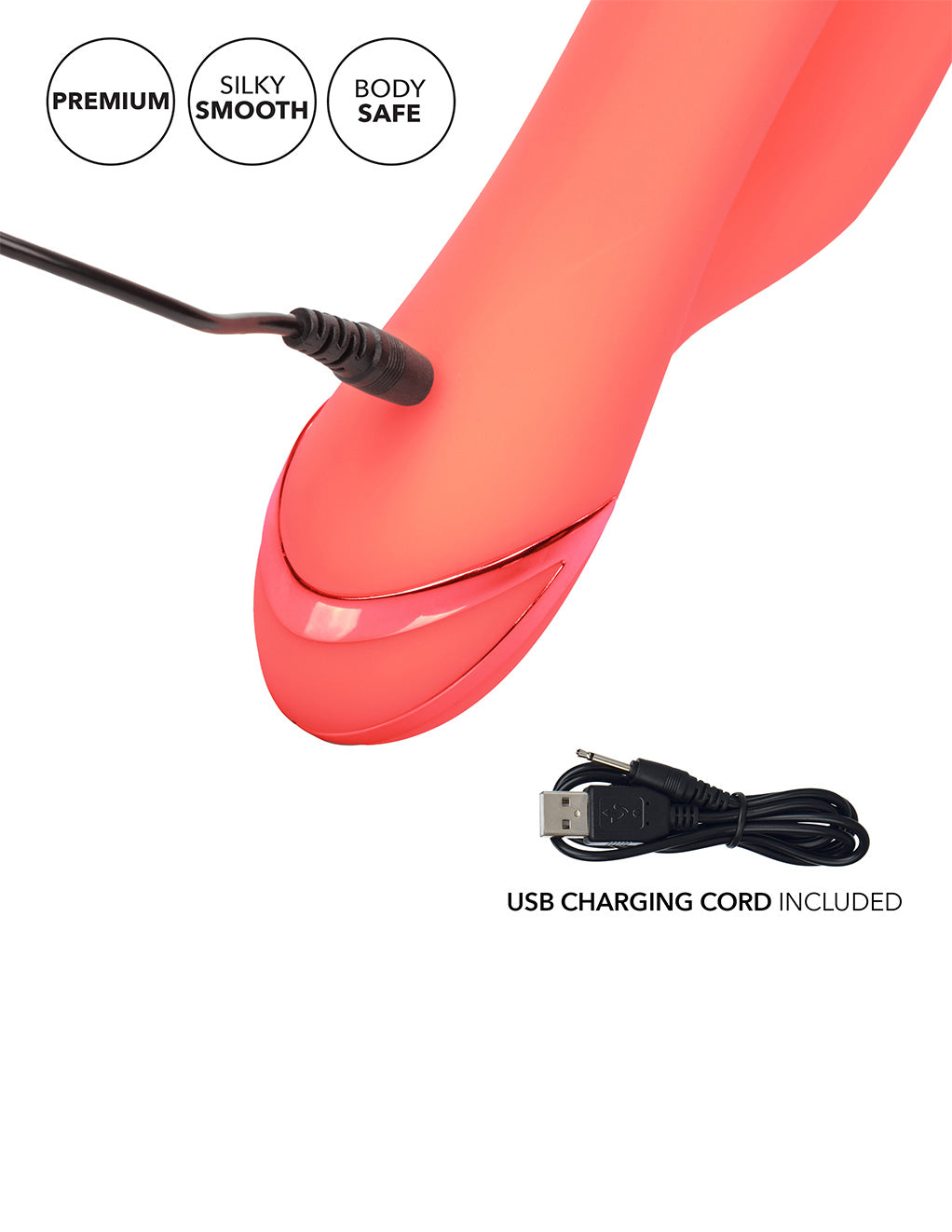 California Dreaming Orange County Cutie Dual Stimulation Vibrator- Charging