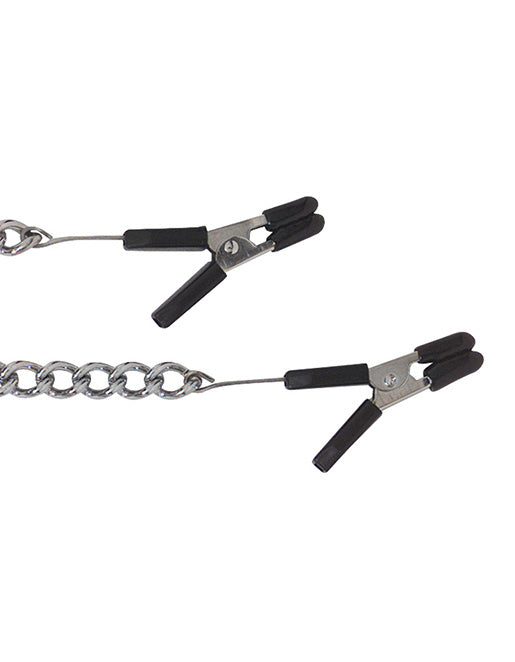 Spartacus Link Chain Endurance Jumper Cable Clamps - Fetish BDSM - Nipple play