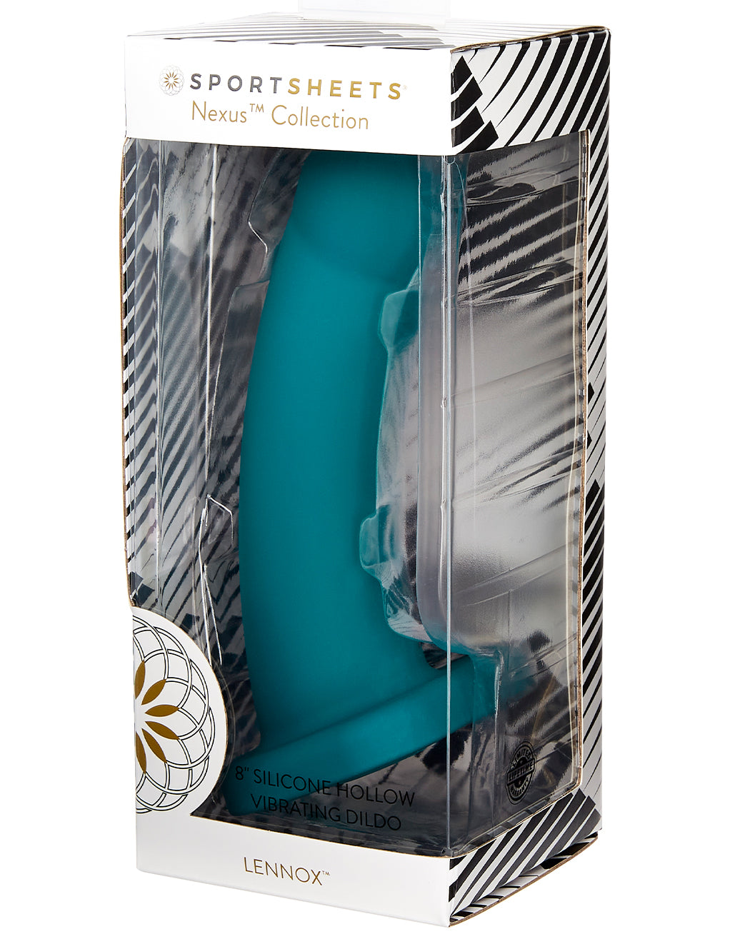 Sportsheets Nexus Lennox 8" Vibrating Hollow- Package