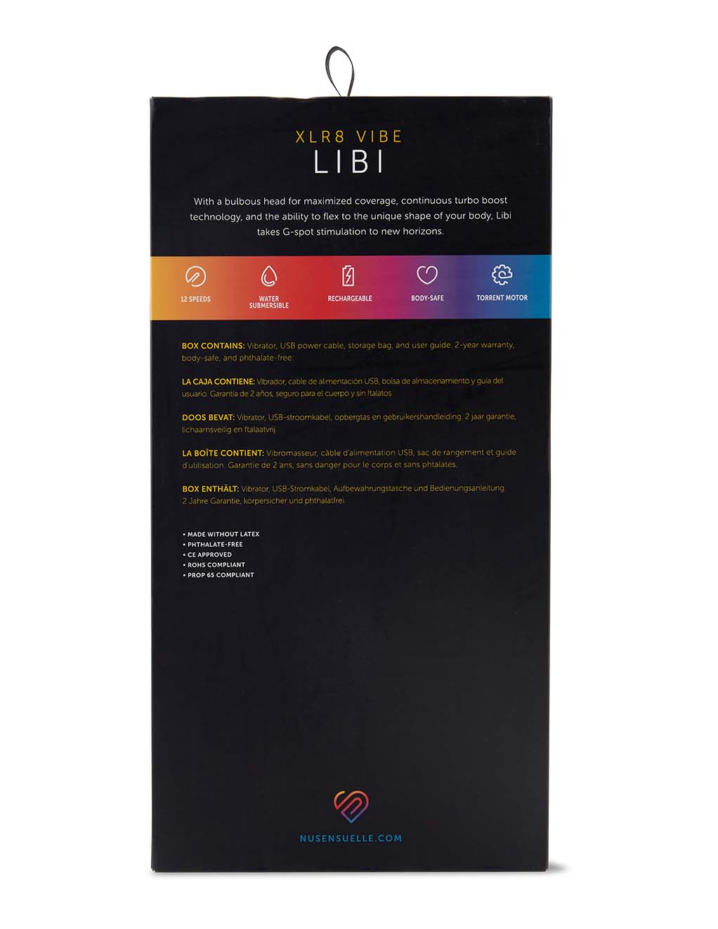 Nu Sensuelle Libi XLR8- Deep Pink- Box back