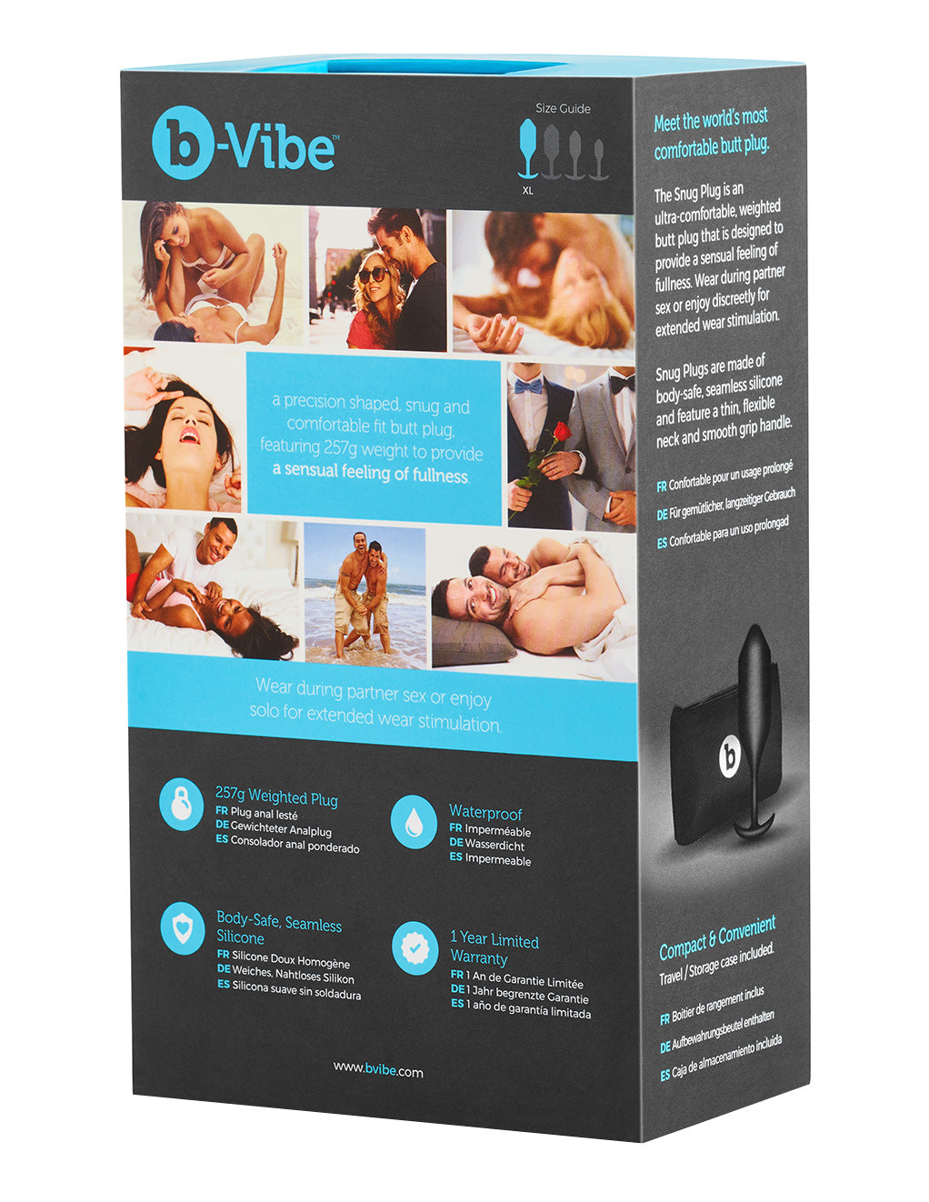 B-Vibe Snug Plug 4- Back of Package