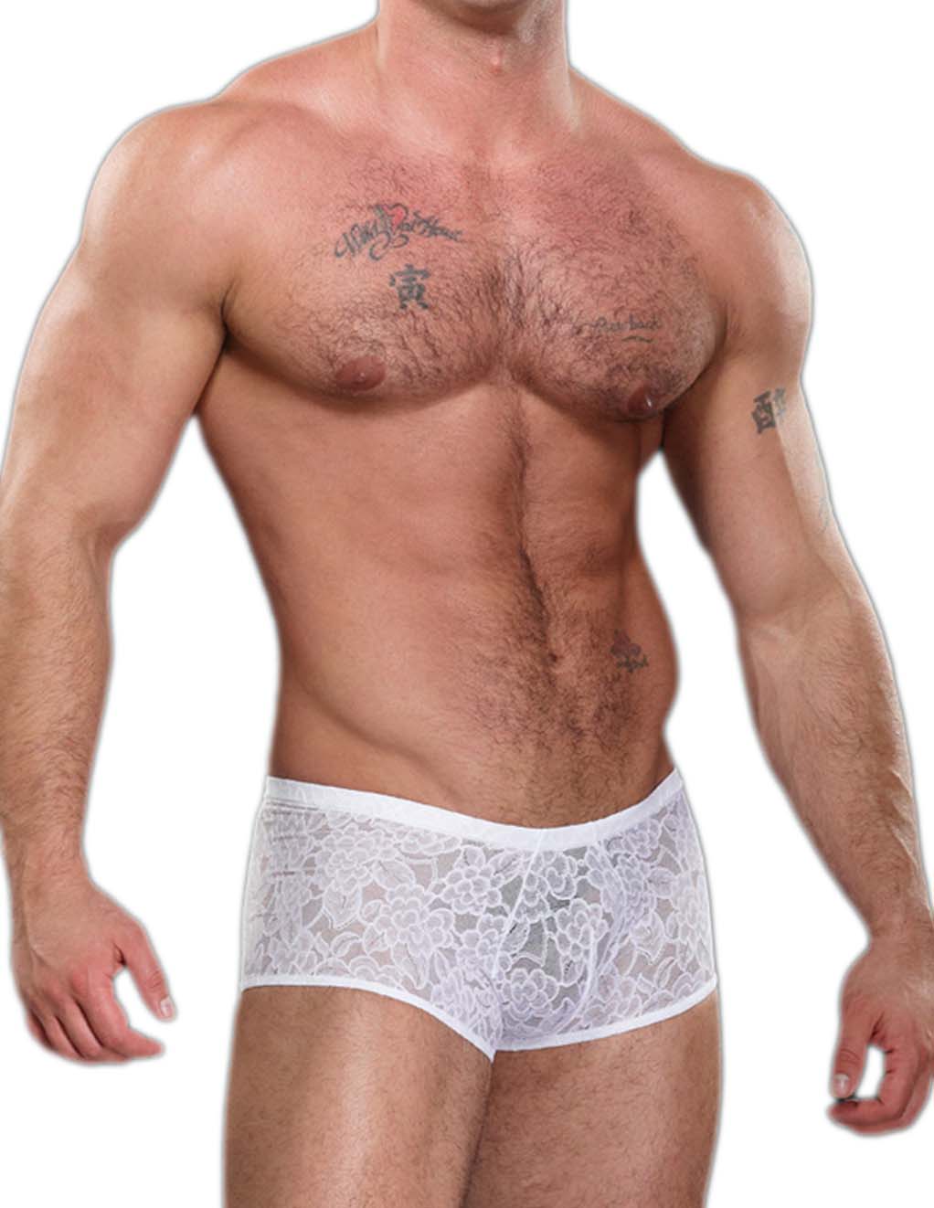 Stretch Lace Mini Short- White Main
