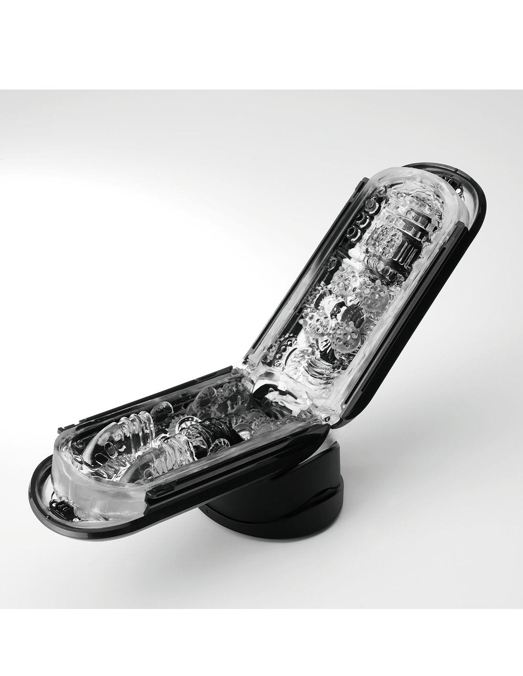 Tenga Flip Zero Electronic Vibration Masturbation Sleeve- Black- Top Open