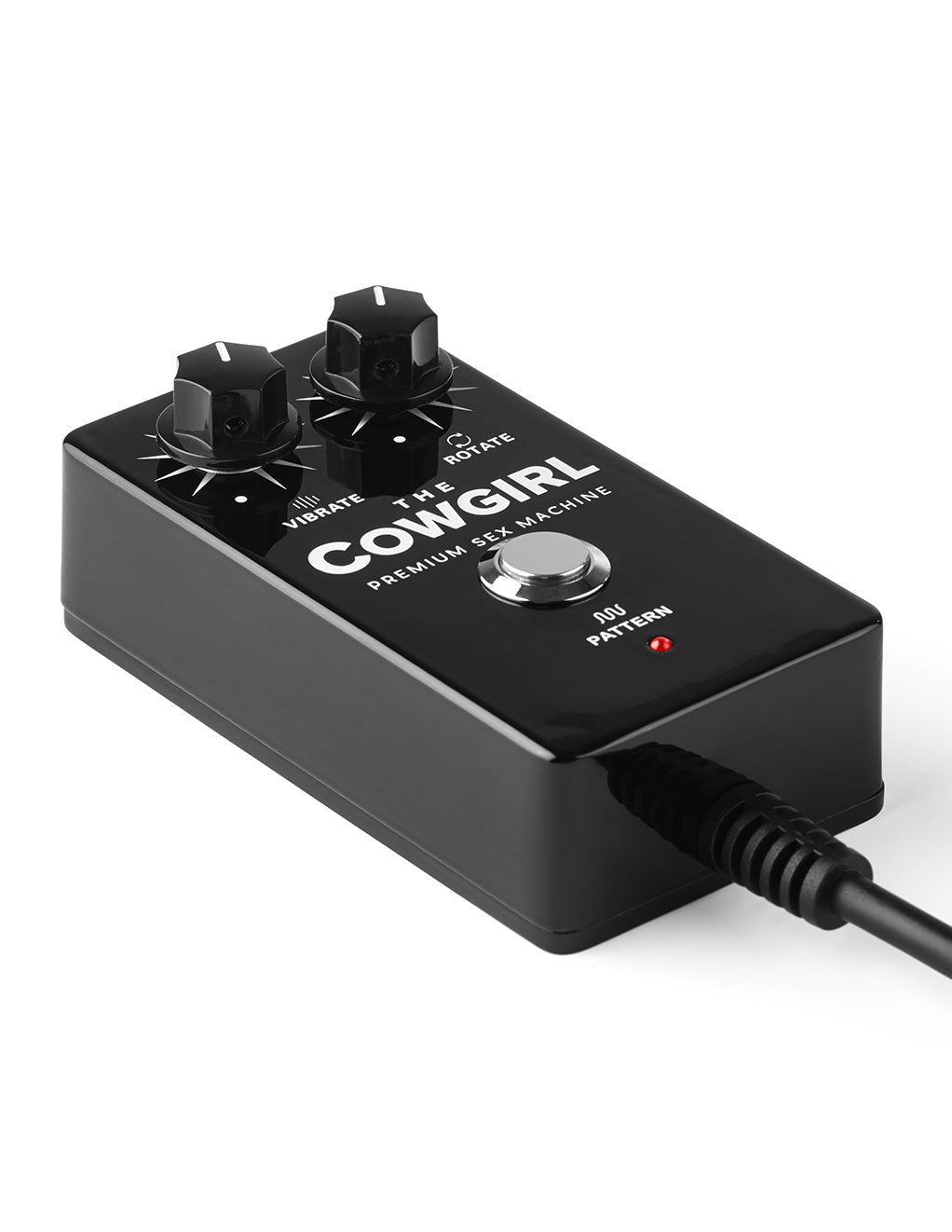 The Cowgirl Premium Sex Machine Corded LED Remote Side View