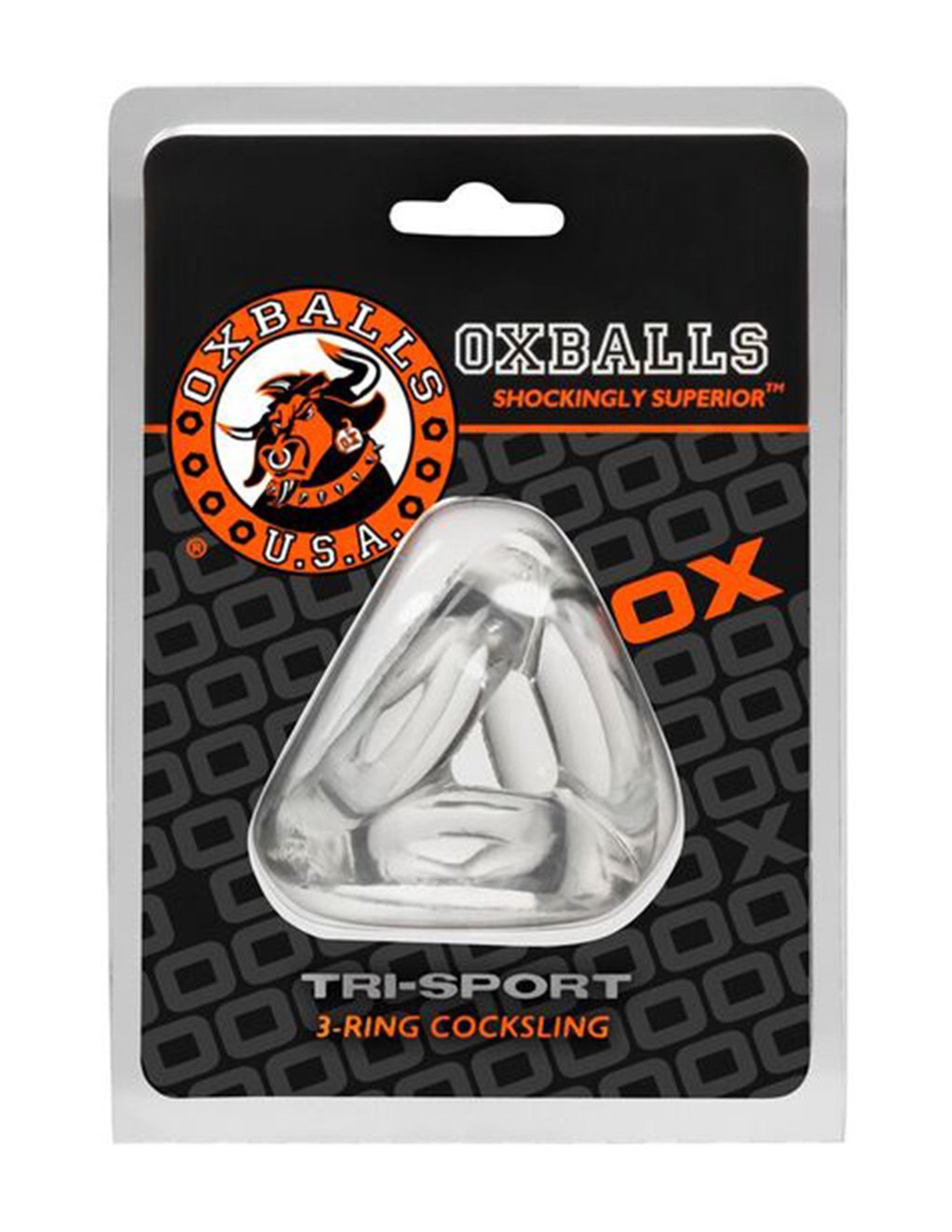 Oxballs Tri Sport Cocksling- Clear- Package