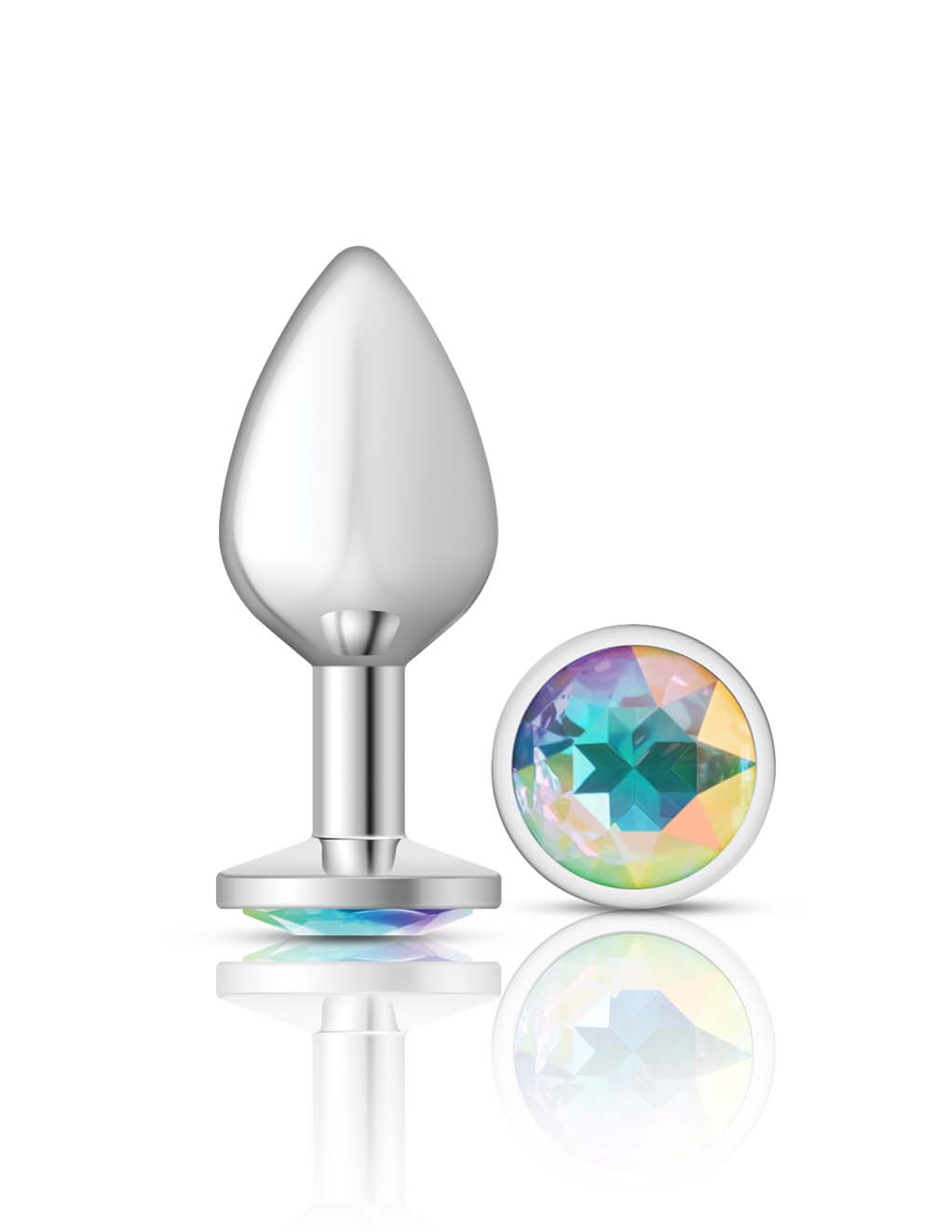 Cheeky Charms Silver Round Iridescent- Large