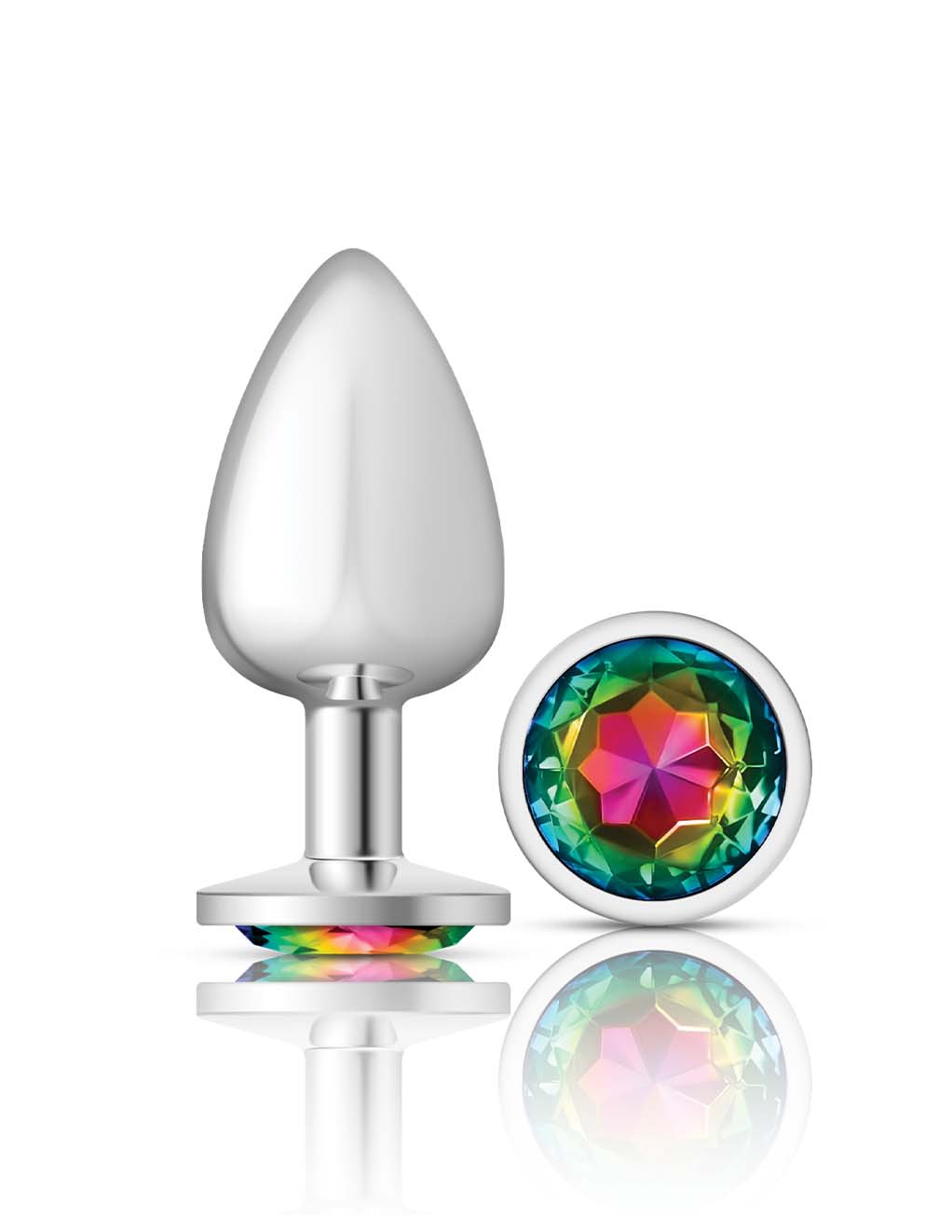 Cheeky Charms Silver Round Rainbow- Large