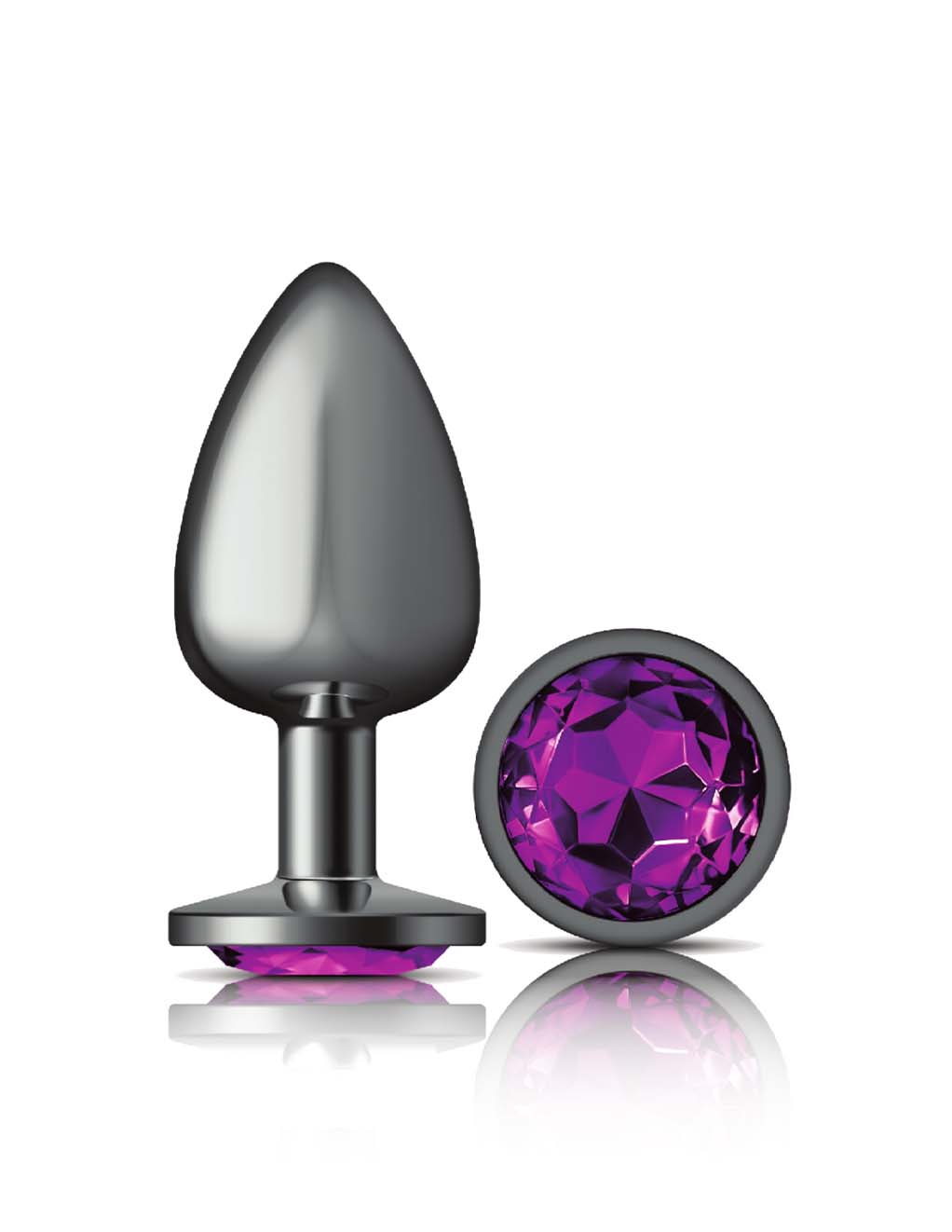 Cheeky Charms Silver Round Deep Purple- Large