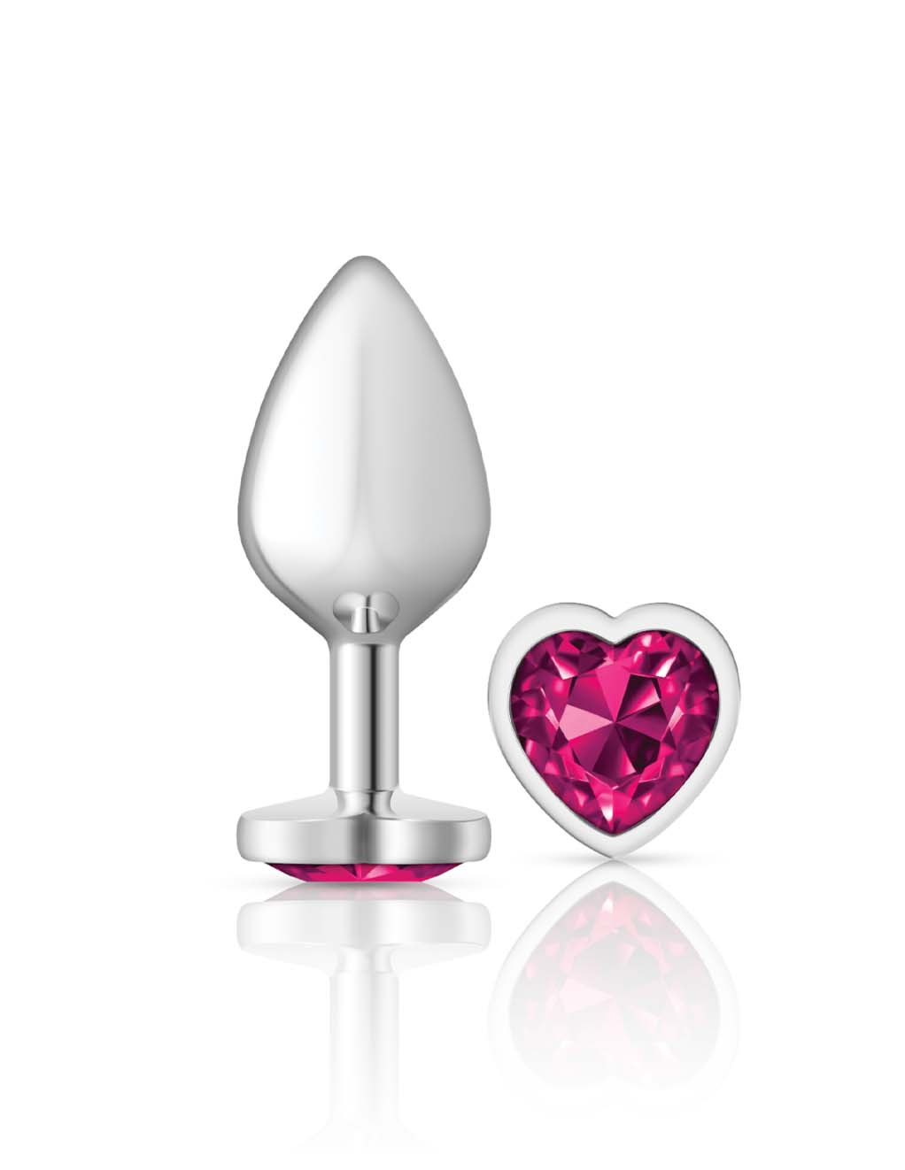 Cheeky Charms Silver Heart Pink- Medium