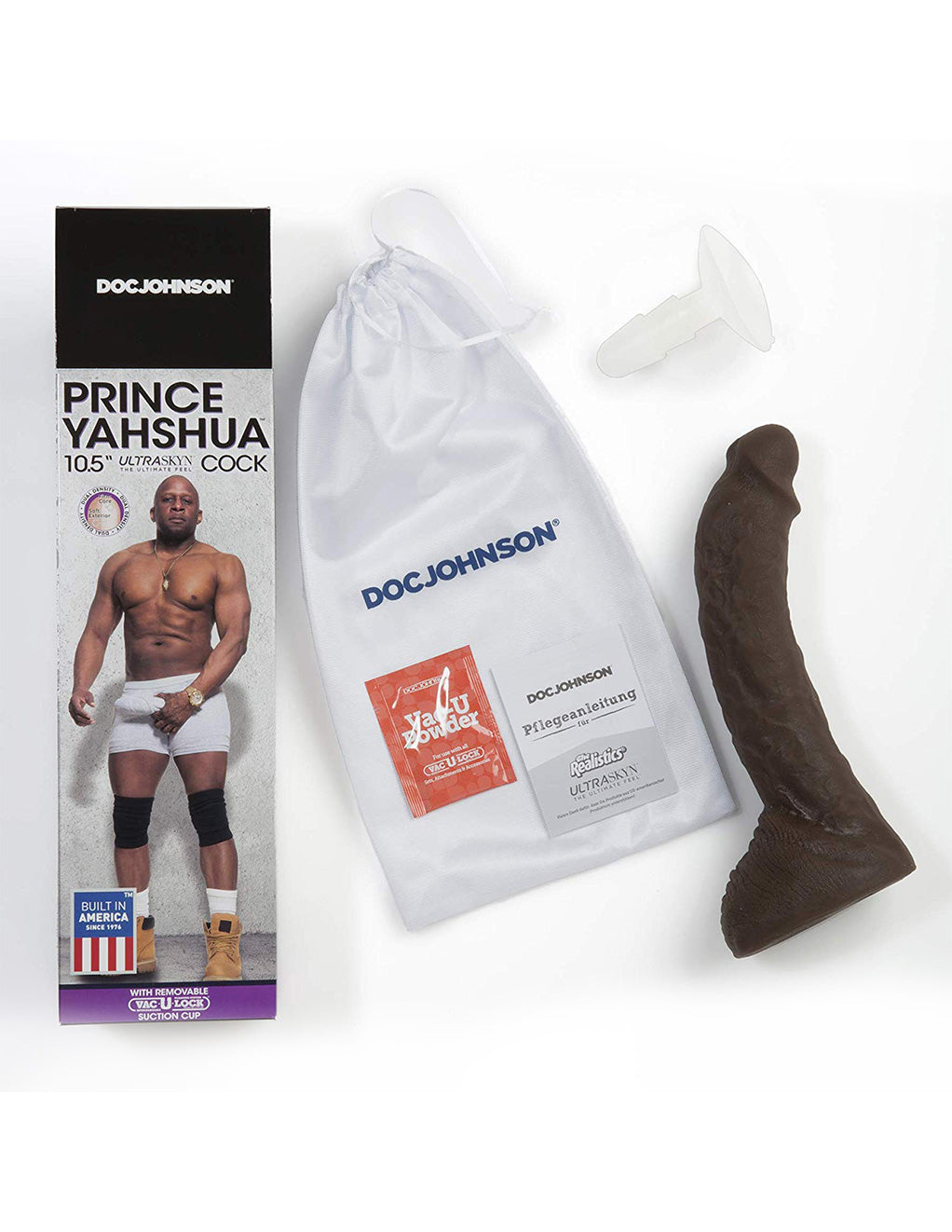 Vac-U-Lock Doc Johnson Prince Yahshua UltraSkyn 10.5 Cock- Contents