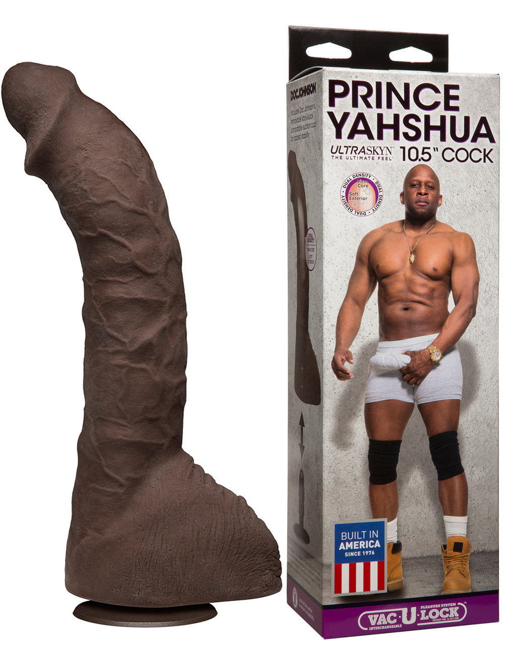 Vac-U-Lock Prince Yahshua 10.5 Inch Ultraskyn Cock- Main