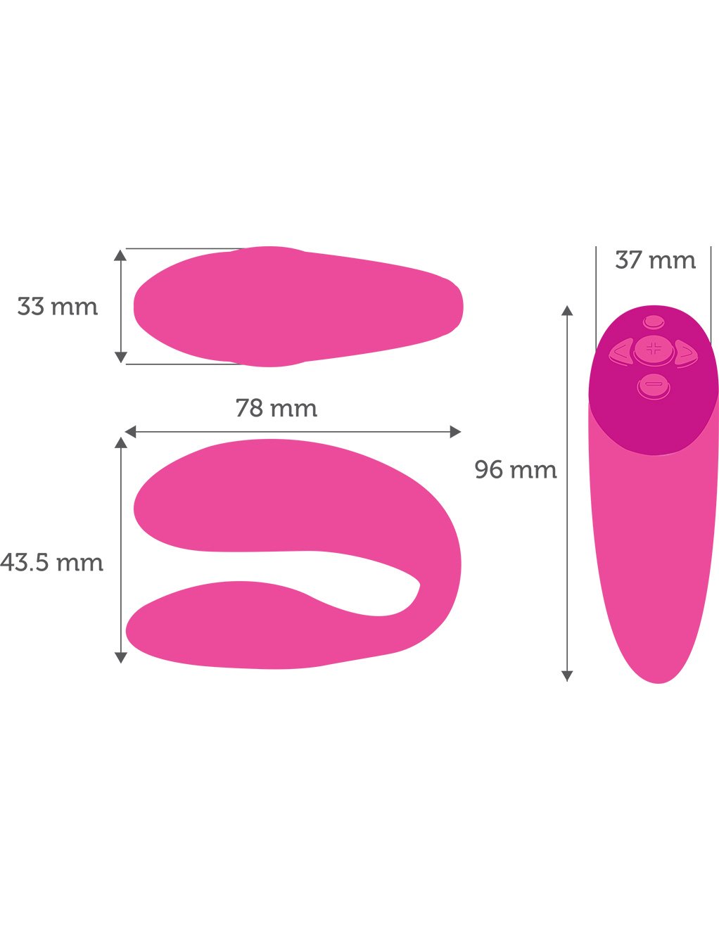 We-Vibe Chorus Adjustable Couples' Vibrator- Sizing