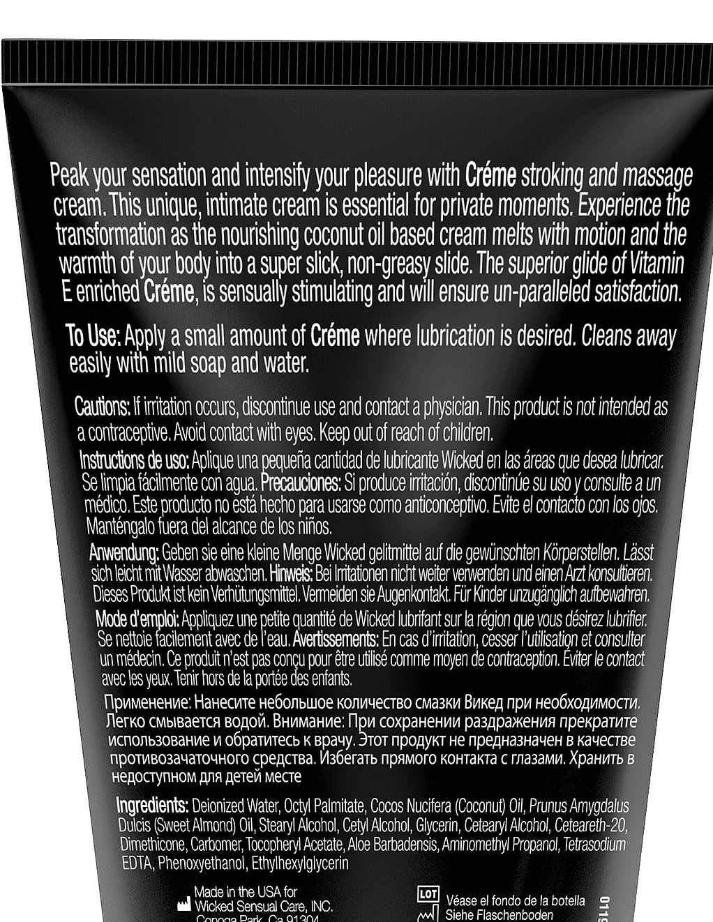 Wicked Creme Masturbation Cream- Back