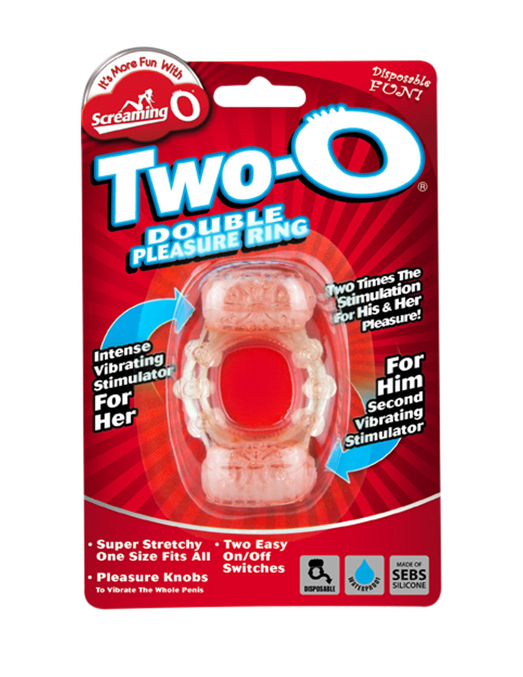 Screaming O Two-O Vibrating Cockring Package