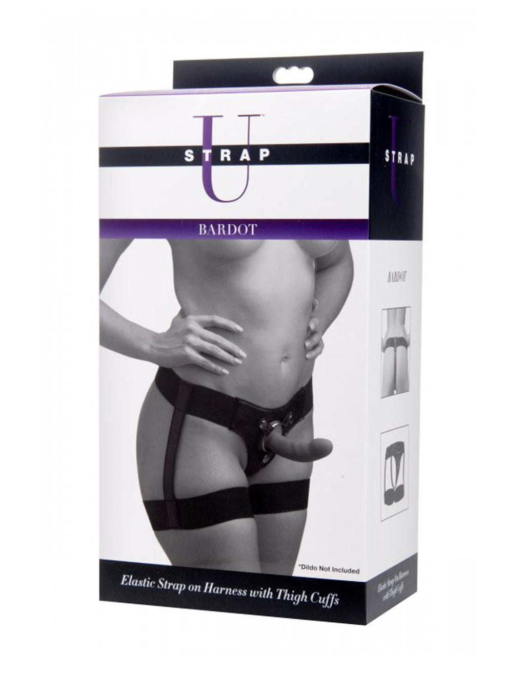 Strap U Bardot Elastic Strap-on Harness w/ Thigh Cuffs- Box