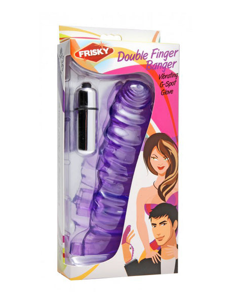 Frisky Double Finger Banger Vibrating G-Spot Glove | Sex Toys at Hustler Hollywood Frisky Double Finger Banger Vibrating G-Spot Glove | Sex Toys at Hustler Hollywood