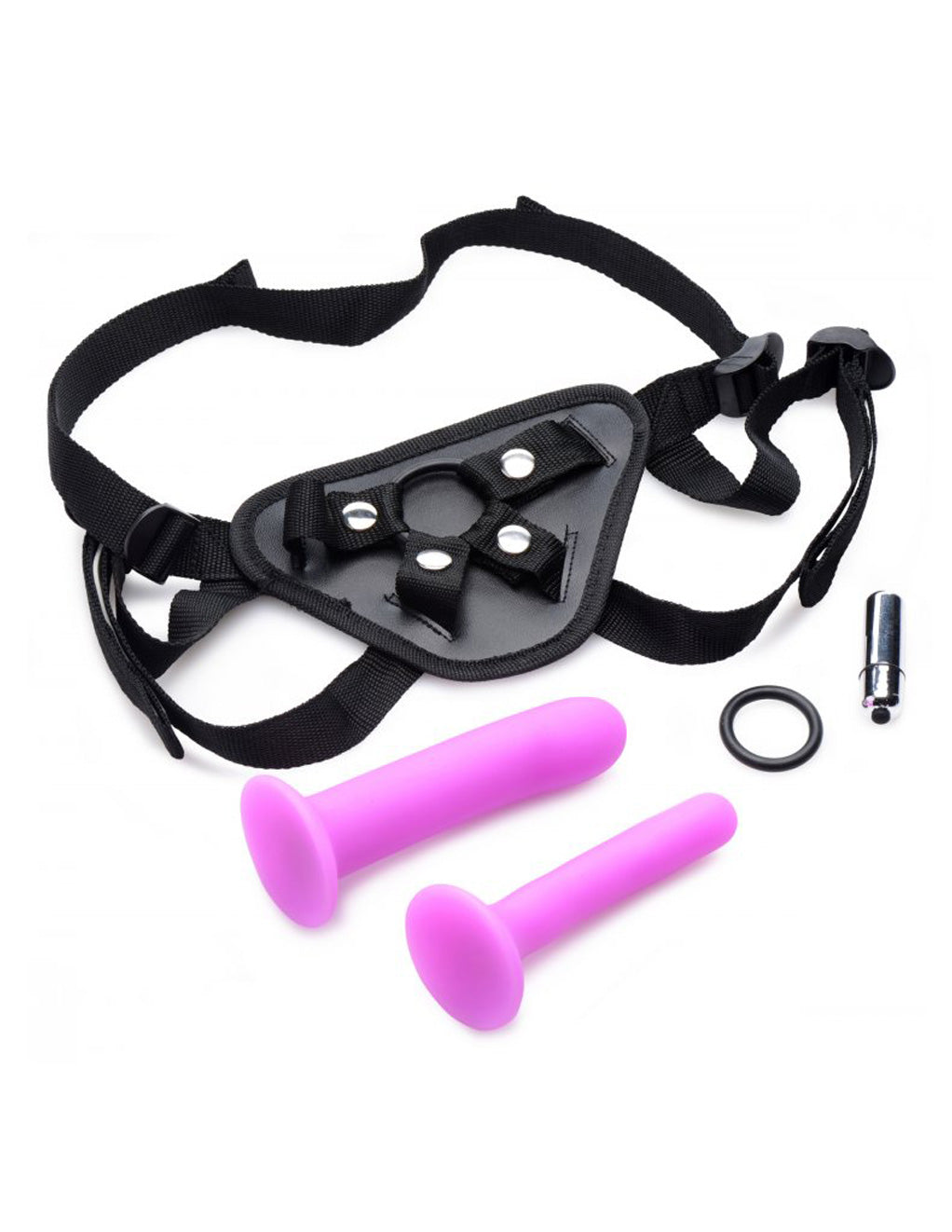 Strap U Double G Deluxe Vibrating Strap-on Kit- Contents