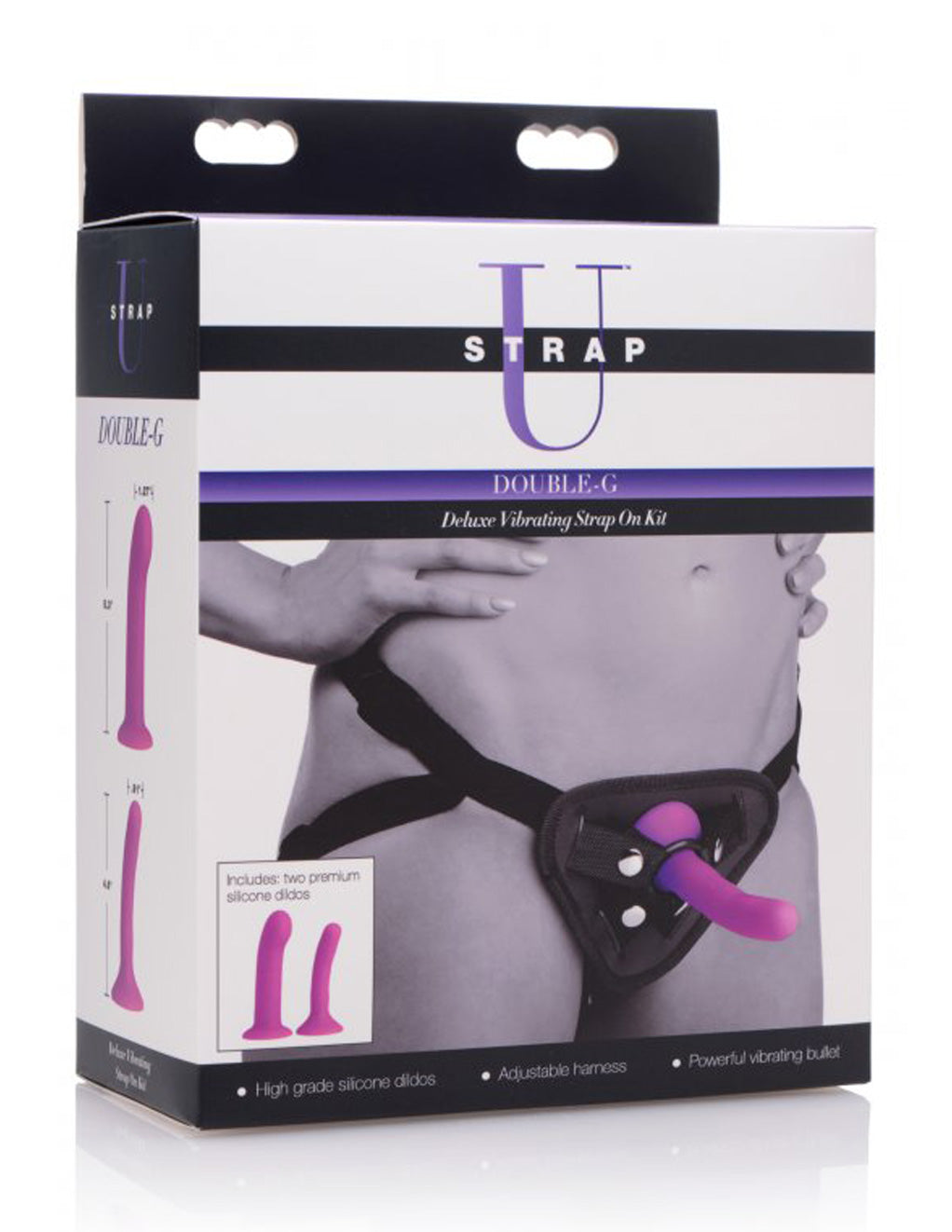 Strap U Double G Deluxe Vibrating Strap-on Kit- Box