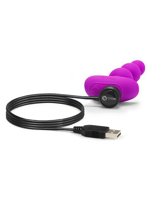 B-Vibe Triplet Vibrating Anal Beads- Pink- Charger