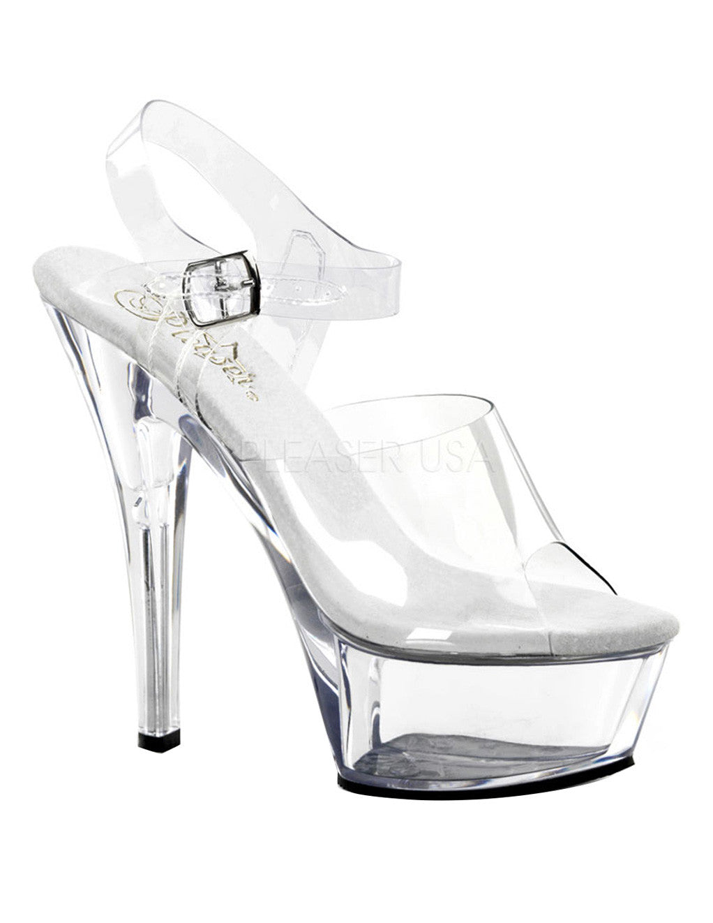 Pleaser Kiss 208 Platform Peep Toe Sandal