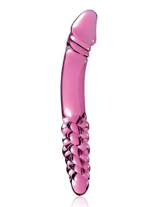 Icicles No 57 Double-Sided Glass Dildo 9 inch Pink