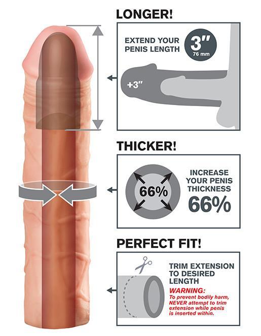 Fantasy X-tensions Mega 3 Extension- Flesh- Sizing
