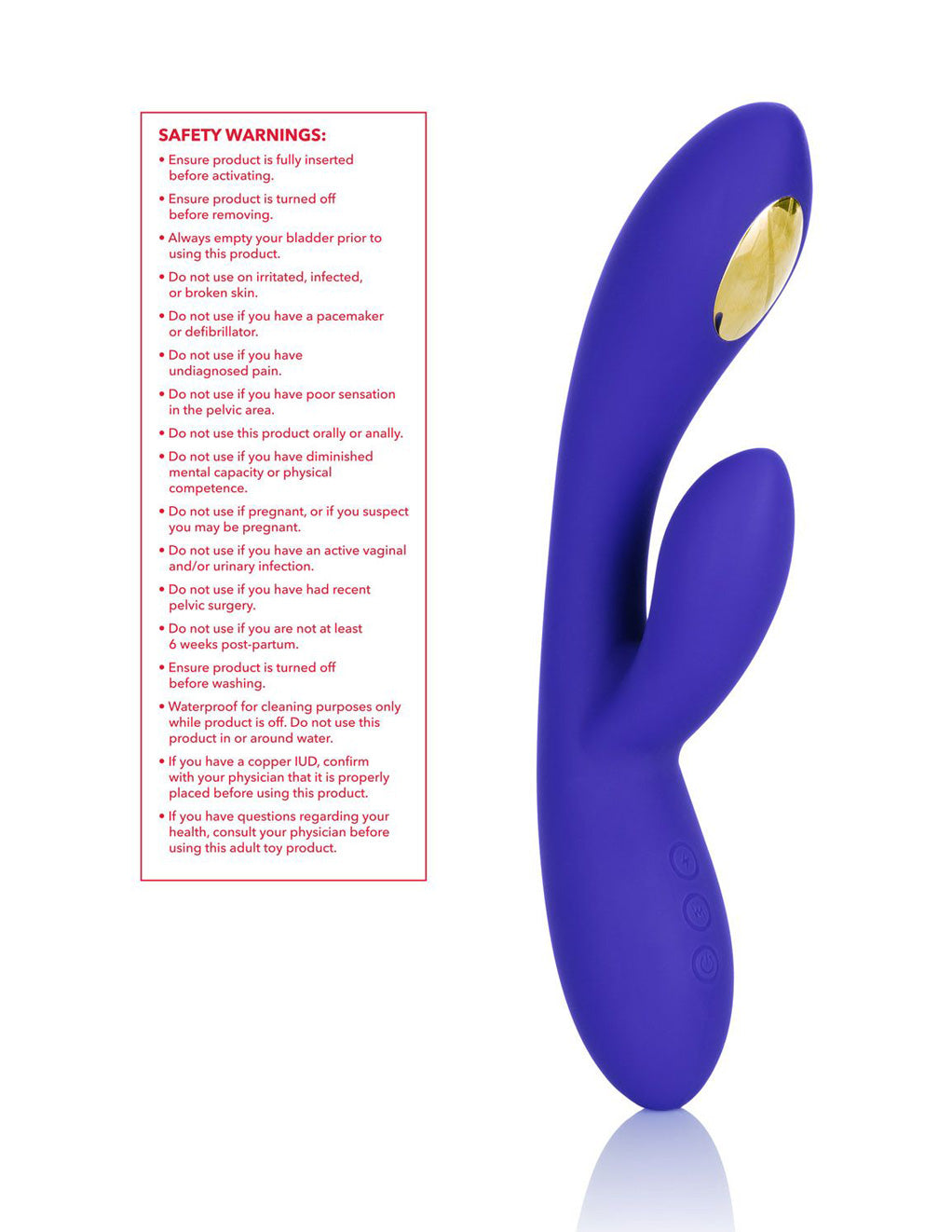 Impulse Intimate E Stim Dual Wand By California Exotics Safety Warning