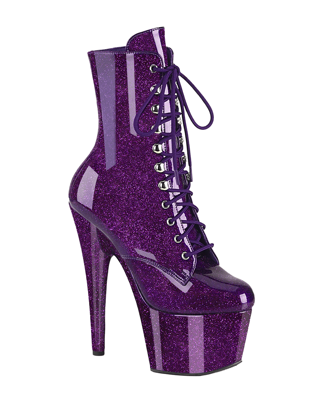 Adore-1020GP Glitter Lace-Up Ankle Boot - Main